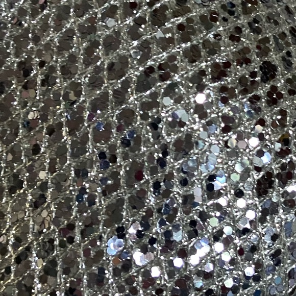 Badgley mischka silver sparkle peep toe heels 6.5 - Picture 10 of 10